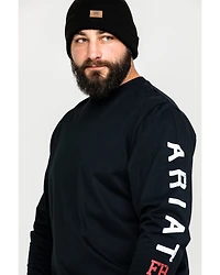 Ariat Men's FR Roughneck Back Skull Graphic Long Sleeve Work T-Shirt - Tall