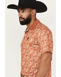 RANK 45® Men's Uptown Southwestern Print Short Sleeve Button-Down Polo Shirt