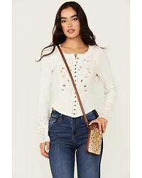 Shyanne Women's Studded Tooled Crossbody Phone Bag