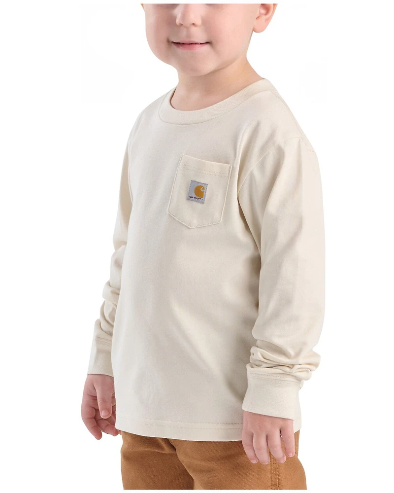 Carhartt Toddler Boys' Dog Long Sleeve Graphic Pocket T-Shirt