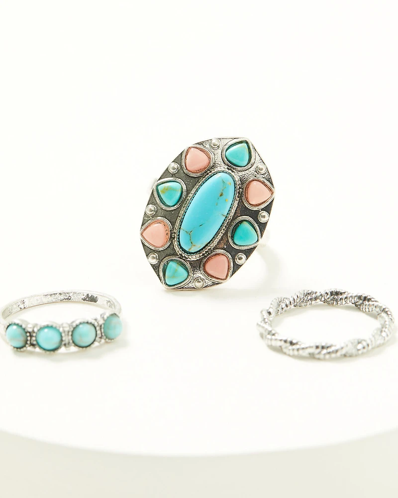 Shyanne Women's Statement Ring Set - 3 Piece