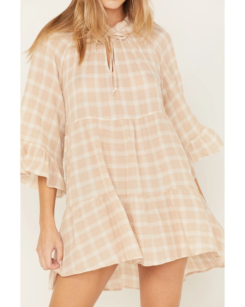 Show Me Your Mumu Women's Viola Plaid Print Mini Dress