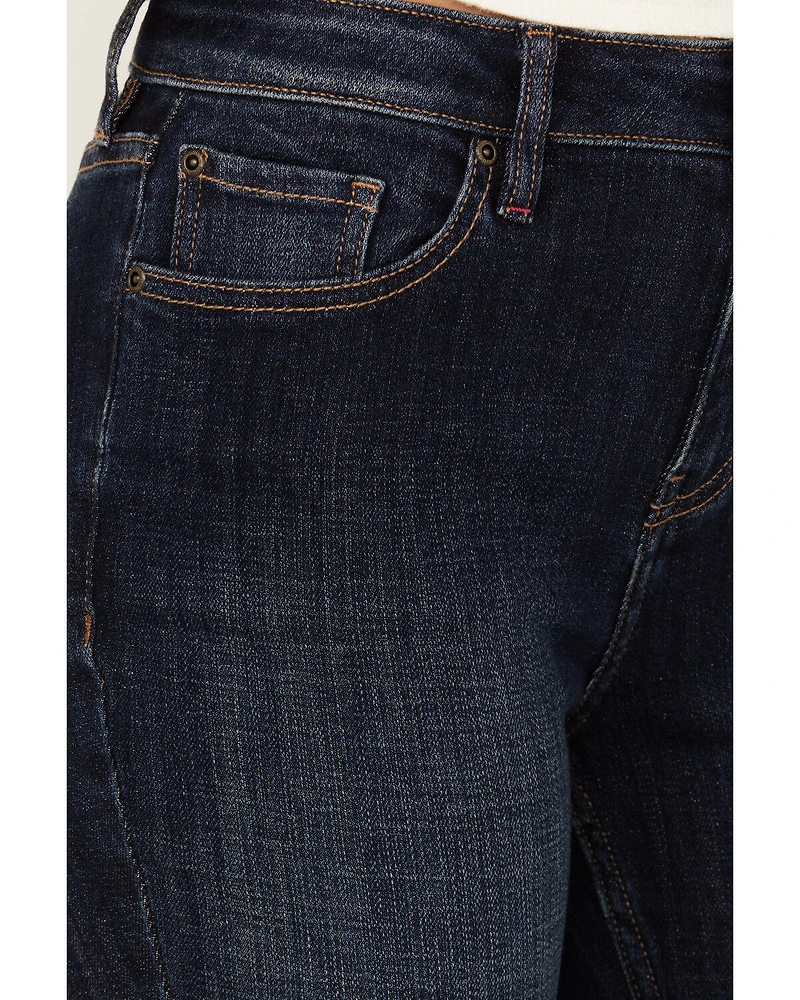 Idyllwind Women's Dark Wash Vista Drive Outlaw Trouser Flare Denim Jeans