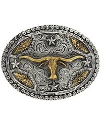 Cody James® Oval Long Horn Belt Buckle