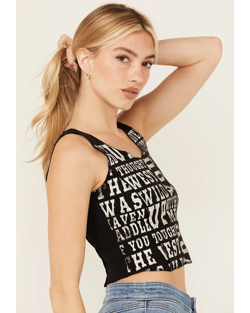 Idyllwind Women's Rhett The West Was Wild Graphic Rib Knit Tank