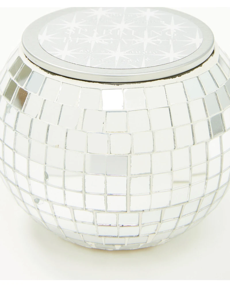 Paddywax Magique 10oz Sparkling Bergamot Glass Disco Ball Candle