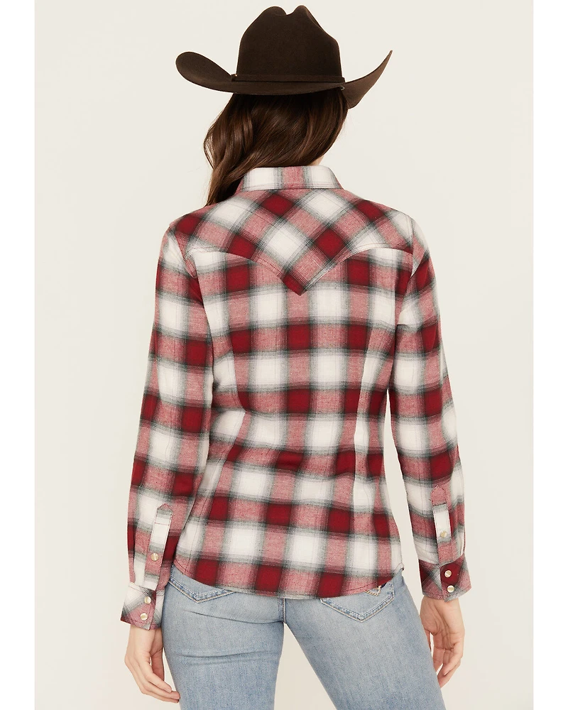 Wrangler Retro Women's Boot Barn Exclusive Long Sleeve Snap Western Flannel Shirt