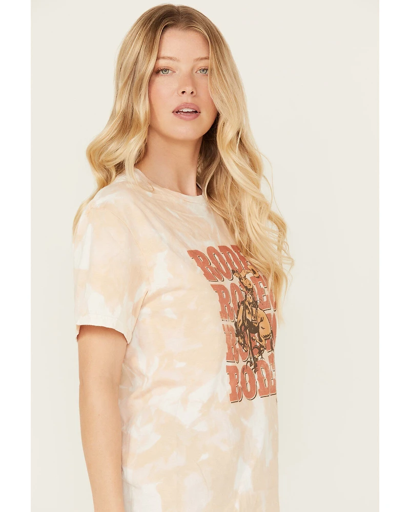 Bohemian Cowgirl Women's Rodeo Bleached Short Sleeve Graphic Tee