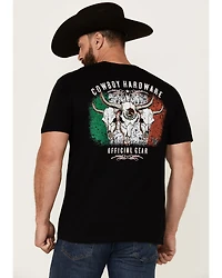 Cowboy Hardware Men's Triple Skull Short Sleeve Graphic T-Shirt