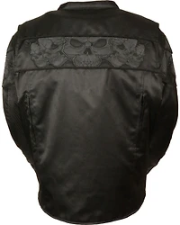 Milwaukee Leather Men's Reflective Skulls Textile Jacket - Big - 4X