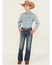 Ariat Boys' Medium Wash B4 Relaxed Bootcut Denim Jeans