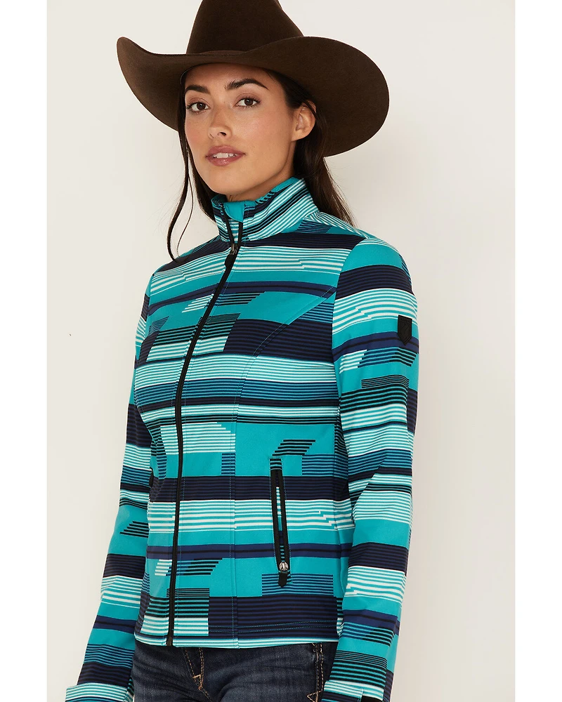 RANK 45® Women's Abstract Striped Softshell Jacket