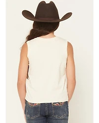 Wrangler Girls' Western Conversation Print Sleeveless Graphic Tee