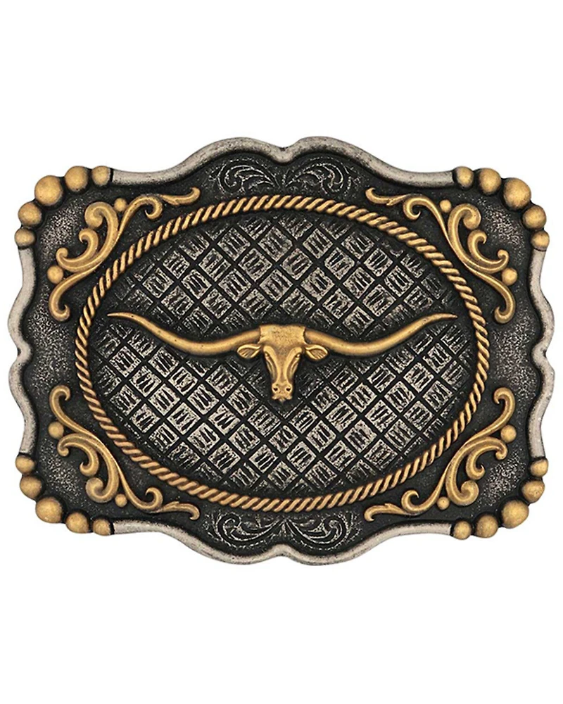 Montana Silversmiths Framed Longhorn Attitude Buckle