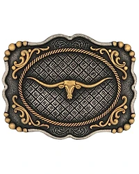 Montana Silversmiths Framed Longhorn Attitude Buckle
