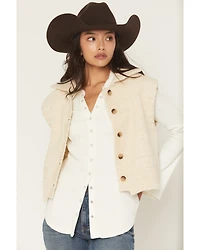 Cleo + Wolf Women's Button-Down Sweater Vest