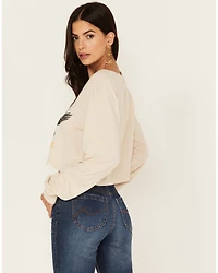 Wrangler Women's Yellowstone We Don't Choose The Way Long Sleeve Cropped Tee