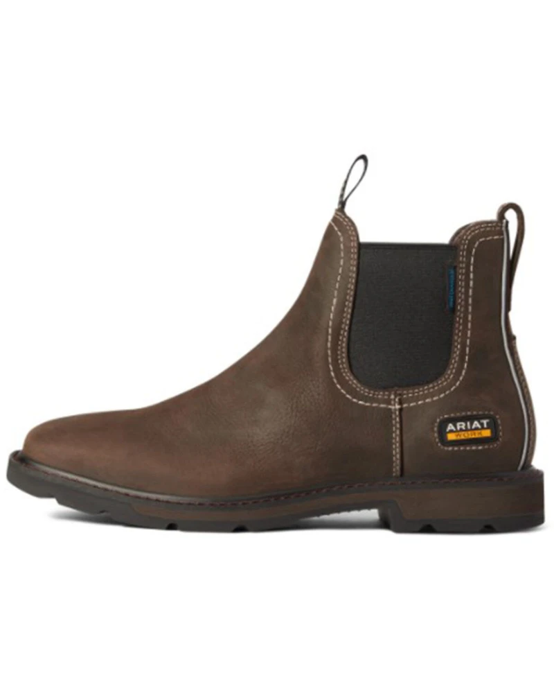 Ariat Men's Groundbreaker Chelsea H20 Work Boot - Broad Square Toe