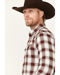 Cody James Men's Alrighty Plaid Print Long Sleeve Snap Western Flannel Shirt