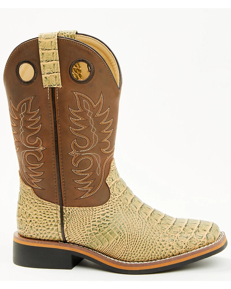 Cody James Little Boys' Gator Print Western Boots - Broad Square Toe