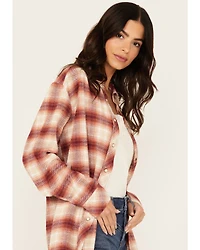 Idyllwind Women's Roby Plaid Print Long Sleeve Snap Shirt
