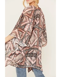 Shyanne Women's Pec Printed Bohemian Cami / Kimono Set