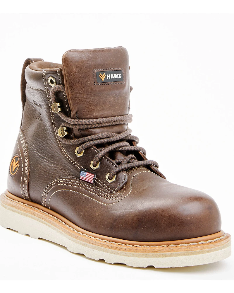 Hawx Men's 6" USA Wedge Value Work Boots - Steel Toe