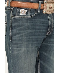 Cinch White Label Relaxed Fit Mid Rise Jeans Dark Stonewash