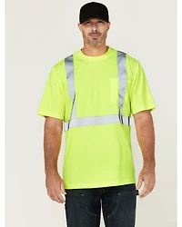 Hawx Men's Hi-Vis Reflective Short Sleeve Work T-Shirt - Big