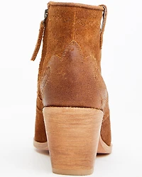 Shyanne Women's Jodi Suede Leather Booties - Round Toe