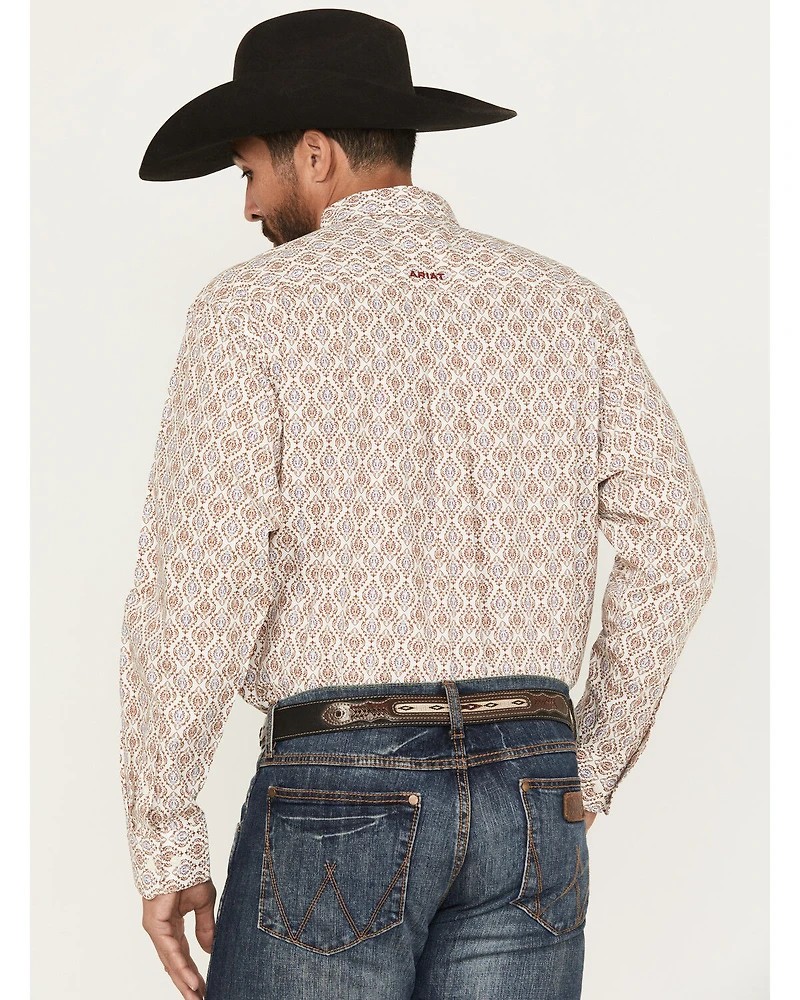 Ariat Men's Greely Medallion Print Long Sleeve Button-Down Western Shirt