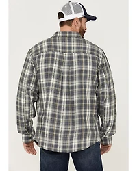 Brothers and Sons Men's Plaid Long Sleeve Button-Down Western Shirt
