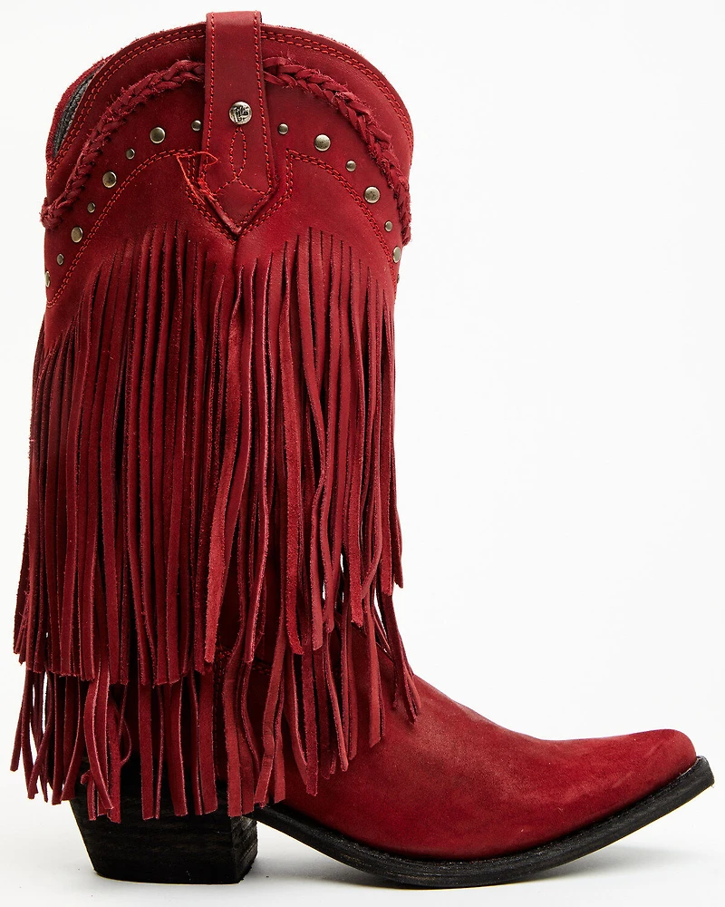 Liberty Black Women's Vegas Fringe Western Boots - Snip Toe