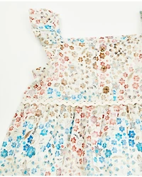 Shyanne Toddler Girls' Floral Print Sleeveless Ruffle Top