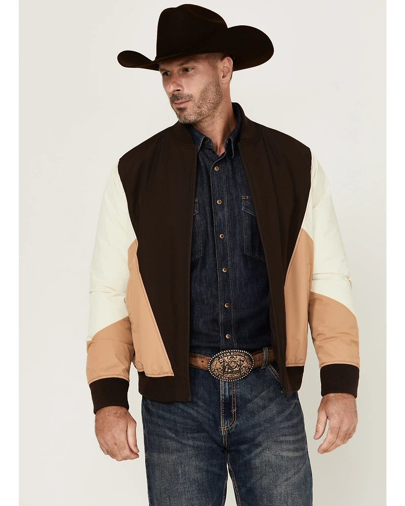 RANK 45® Men's Color Block Bomber Filled Windbreaker Jacket