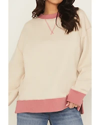 Cleo + Wolf Women's Colorblock Fleece Sweatshirt