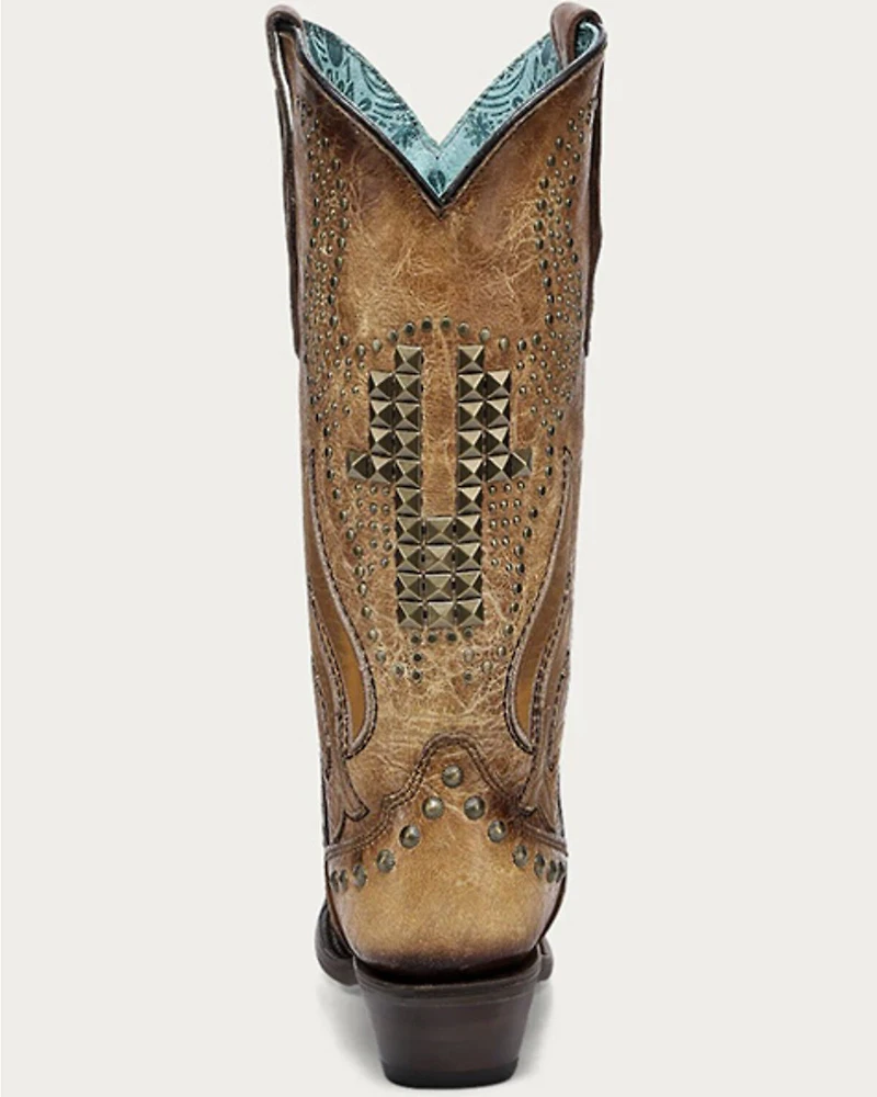 Corral Women's Bull Skull Western Boots - Snip Toe