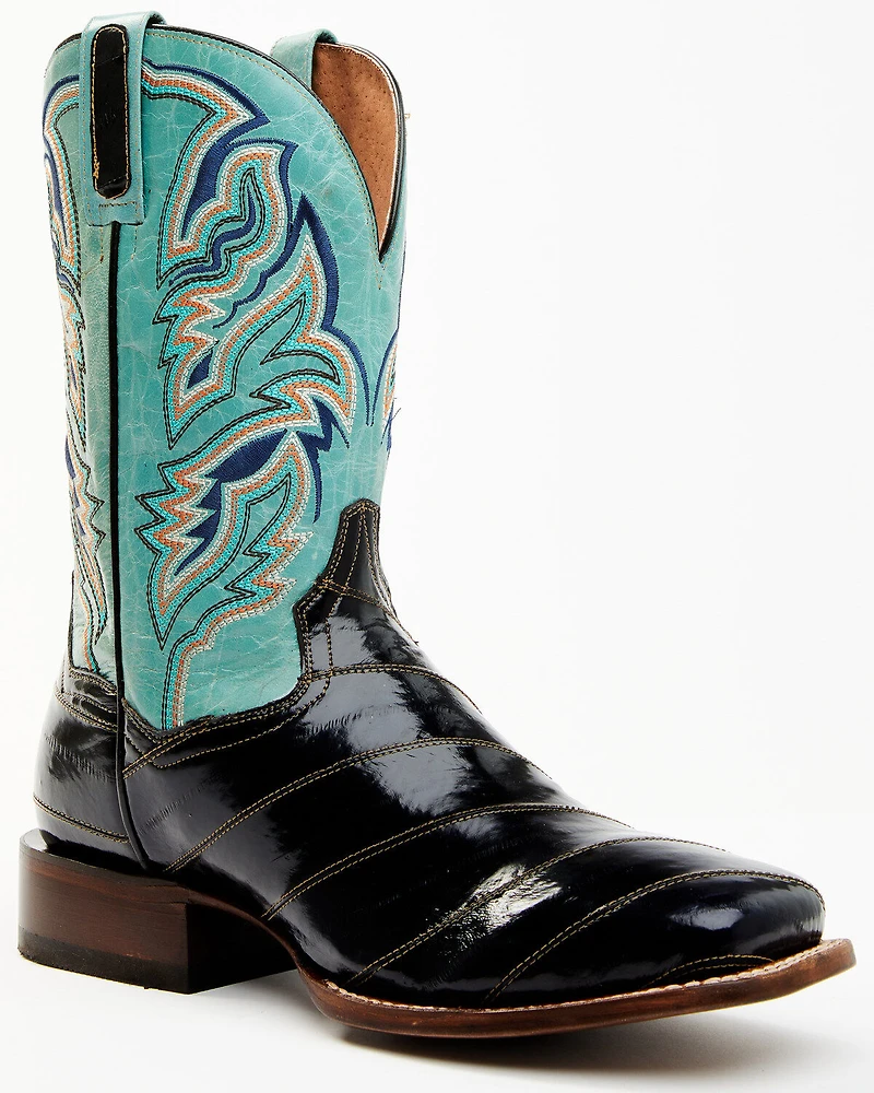 Dan Post Men's Eel Exotic Western Boots - Broad Square Toe