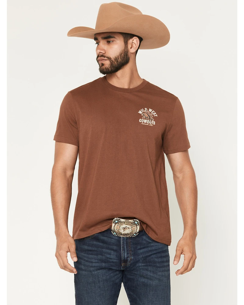 Panhandle Slim Men's Wild West Cowboys Short Sleeve Graphic T-Shirt