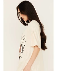 Rock & Roll Denim Women's Whiskey Graphic Short Sleeve T-Shirt Mini Dress