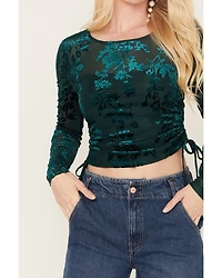 Shyanne Women's Side Tie Long Sleeve Top