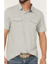 Ariat Men's Retro Solid Short Sleeve Snap Stretch Polo Shirt