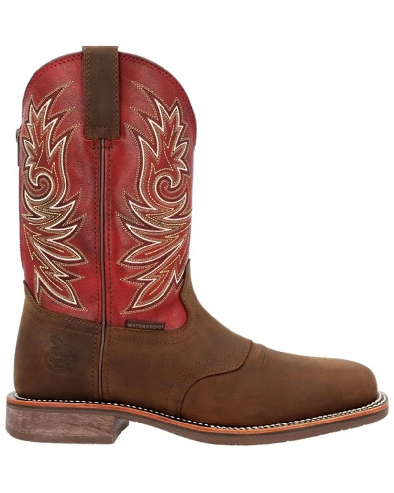 Georgia Boot Men's Carbo-Tec Waterproof Soft Toe Western Boots - Square