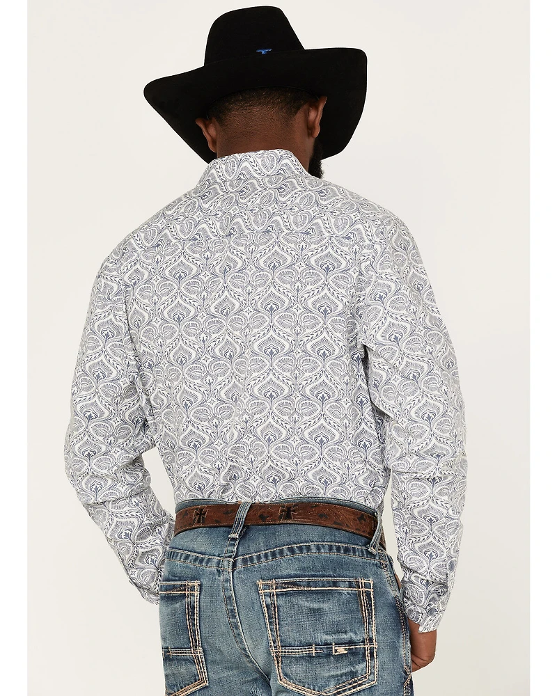 Gibson Men's Lava Lamp Floral Print Button-Down Western Shirt
