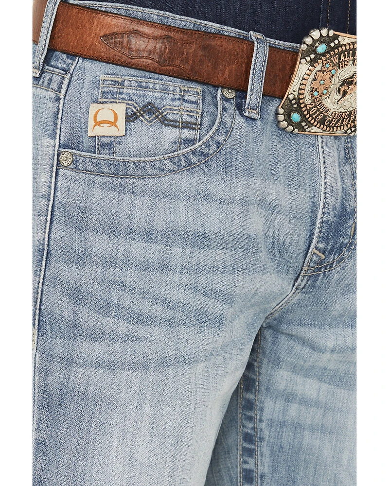 Cinch Men's Light Wash Slim Bootcut Performance Stretch Denim Jeans
