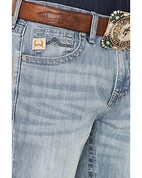 Cinch Men's Light Wash Slim Bootcut Performance Stretch Denim Jeans