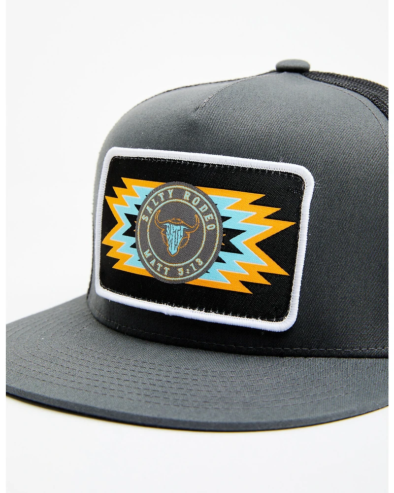 Salty Rodeo Men's Riata Southwestern Patch Trucker Cap