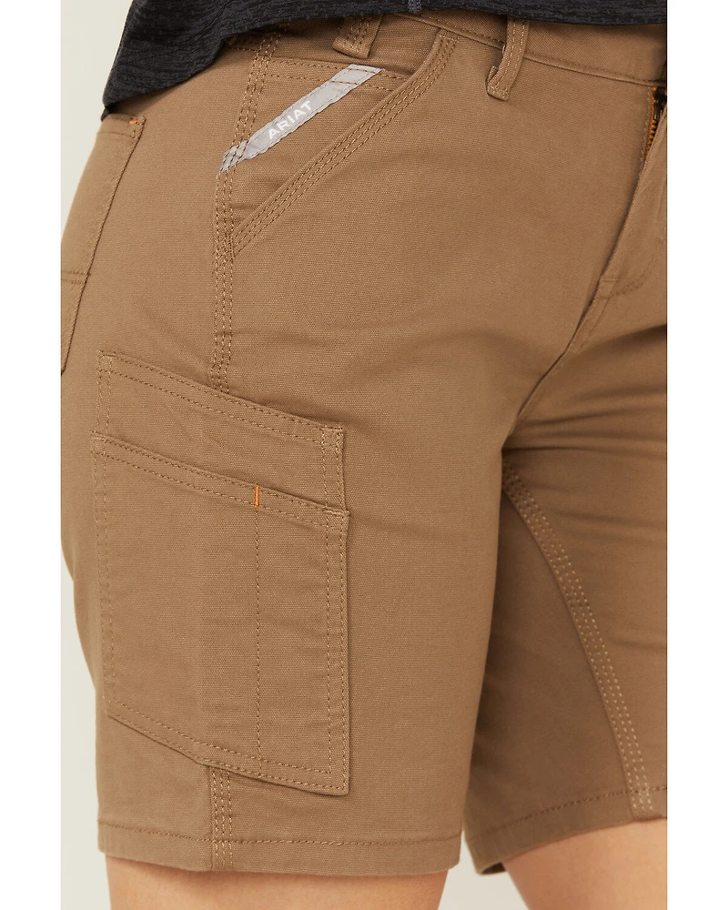 Ariat Women's Rebar Field Khaki DuraStretch Made Tough Work Shorts