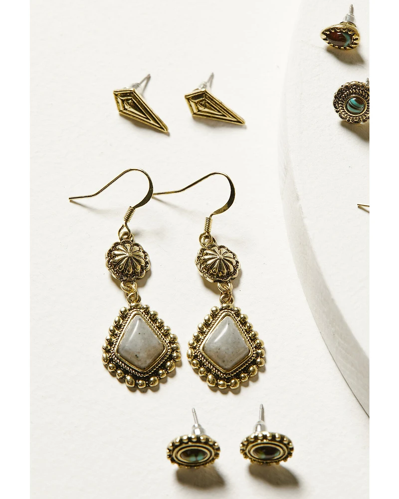 Shyanne Women's Soleil Inlay Earring Set - 6 Piece