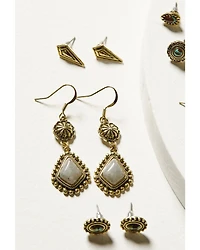 Shyanne Women's Soleil Inlay Earring Set - 6 Piece